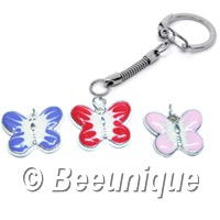 Butterfly Metal Keyring - Click Image to Close
